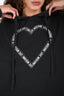 Love Moschino Black Heart Shape Logo Print Hoodie Dress Size 4 US