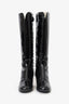 Pre-Loved Chanel™ Black Patent Leather Fur Lining Knee High Boots Size 37.5