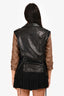 3.1 Phillip Lim Black/Brown Leather Moto Jacket Size 2