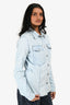 Versace Jeans Light Blue Denim Button Up Shirt Size M