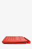 Bottega Veneta Red Intrecciato Leather Wristlet