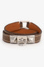 Hermès 2013 Taupe Swift Leather Rivale Double Tour Bracelet