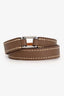 Hermès 2013 Taupe Swift Leather Rivale Double Tour Bracelet