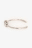 Celine White Gold Tone Metal Knot Bangle
