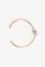 Celine White Gold Tone Metal Knot Bangle