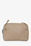 Bottega Veneta Taupe Leather Intrecciato Crossbody