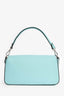 Fendi x Tiffany & Co. Limited Edition 2022 'Tiffany Blue' Leather Baguette Shoulder Bag with Strap