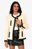 Pre-Loved Chanel™ 1994 Runway White/Black Tweed Jacket Size 42