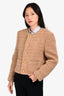 Celine Brown Wool/Mohair Tweed Gold Buttoned Jacket Size 38