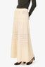 Ba&Sh White Crochet Knit Maxi Skirt Size L