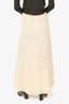 Ba&Sh White Crochet Knit Maxi Skirt Size L