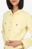 Maje Yellow Tweed Jacket + Chain Belt Pants Set Size 36