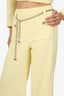 Maje Yellow Tweed Jacket + Chain Belt Pants Set Size 36