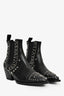 Philipp Plein Black Leather Studded Chelsea Boots Size 38
