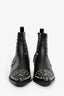 Philipp Plein Black Leather Studded Chelsea Boots Size 38