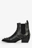 Philipp Plein Black Leather Studded Chelsea Boots Size 38