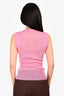 Dolce & Gabbana Pink Sheer Knit Tank Top Size 40