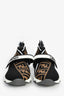 Fendi Black/Brown Zucca Knit Fabric Rockoko Slip On Sneakers Size 40