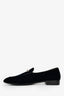 Giuseppe Zanotti Navy Velvet Buckle Detail 'Archibald' Loafer Size 44 Mens