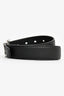 Saint Laurent Black Leather Monogram Logo 'Cassandre' Belt Size 105
