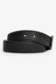Saint Laurent Black Leather Monogram Logo 'Cassandre' Belt Size 105