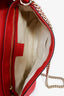 Gucci Red Grained Leather Soho Chained Shoulder Bag