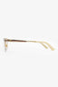 Gucci Gold Toned Web Cat Effect Eye Glasses
