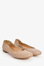 Chloe Nude Leather Scalloped Flats Size 37