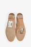 Chloe Nude Leather Scalloped Flats Size 37