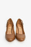 Salvatore Ferragamo Brown Leather Buckle Heels Size 7