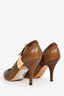 Salvatore Ferragamo Brown Leather Buckle Heels Size 7