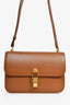 Saint Laurent Brown Leather 'Le Carre' Crossbody Bag