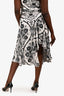 Caroline Constas Black/White Printed Skirt Size L