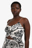 Caroline Constas Black/White Printed Tank Top Size S