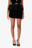 Miu Miu Black Velvet Paperbag Logo Shorts Size 40