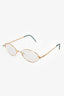 Chopard Gold Toned/Teal Round Eye Glasses