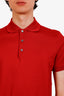 Louis Vuitton Red 'LV' Monogram Polo T-shirt Size S Mens