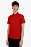 Louis Vuitton Red 'LV' Monogram Polo T-shirt Size S Mens
