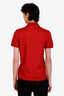 Louis Vuitton Red 'LV' Monogram Polo T-shirt Size S Mens