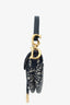 Christian Dior 2019 Blue Oblique Jacquard Mini Saddle Bag With Strap