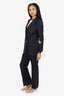 Brunello Cucinelli Black Wool Striped Two Piece Suit Size 38