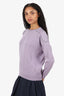 Brunello Cucinelli Purple Cashmere Beaded Sweater Size XS