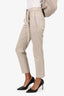 Brunello Cucinelli Beige Belted Straight Leg Pants Size 2