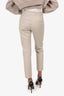 Brunello Cucinelli Beige Belted Straight Leg Pants Size 2