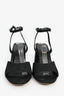 Staud Black Ankle Strap 'Solange' Block Heels Size 39