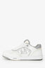 Christian Dior White Leather Oblique Low-Top Sneaker Size 36