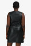 Vince Black Leather V-Neck Shift Dress Size 8