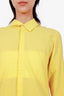 Ann Demeulemeester Yellow Striped Button Down Shirt Size XS