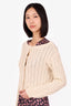 Tularosa Cream Cable Knit Cardigan Size XS