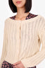 Tularosa Cream Cable Knit Cardigan Size XS